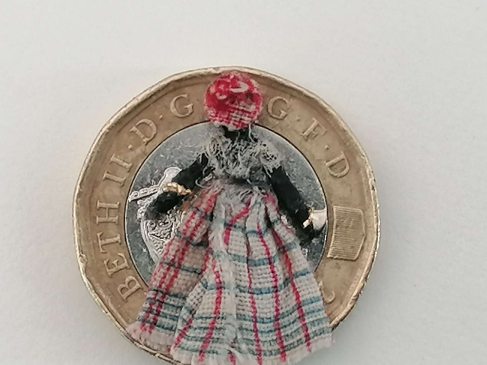 Thumbnail: Mirco black  jointed doll 