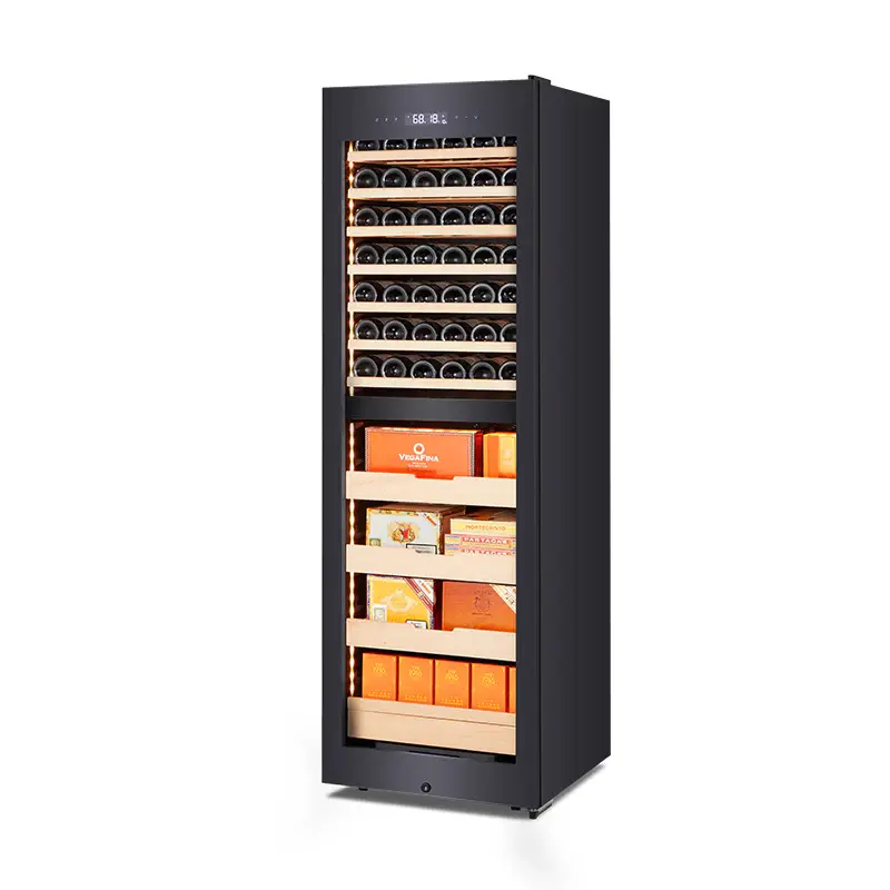 Afidano 42 Bottle & 1250 Cigar Dual Zone Combo Cabinet