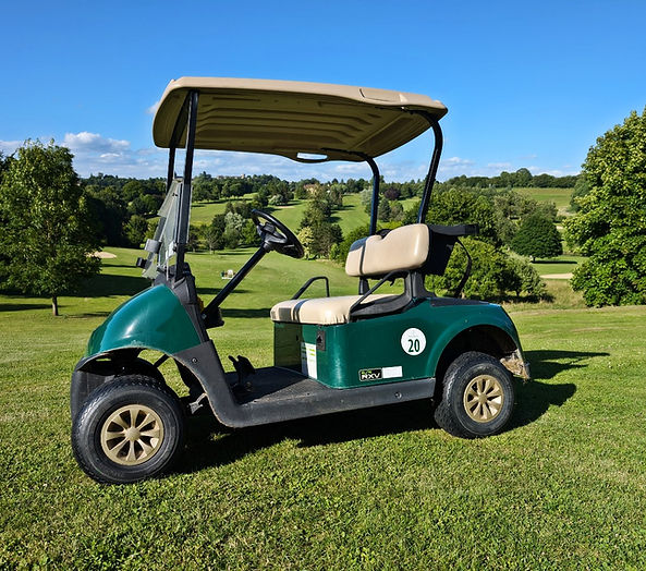Une golfette sur le green !
