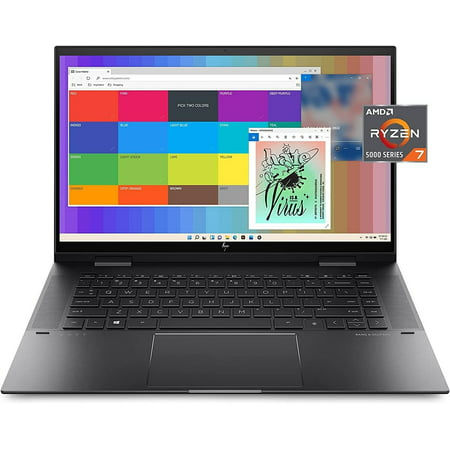 HP Envy X360 Convertible 15-inch Laptop AMD Ryzen 7 5825U Processor AMD Radeon G