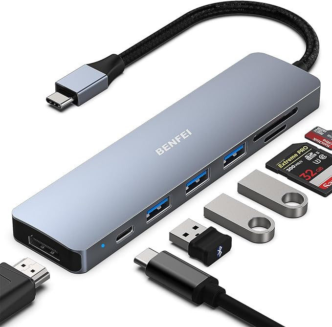 BENFEI 7in1 USB C Multiport Adapter with HDMI