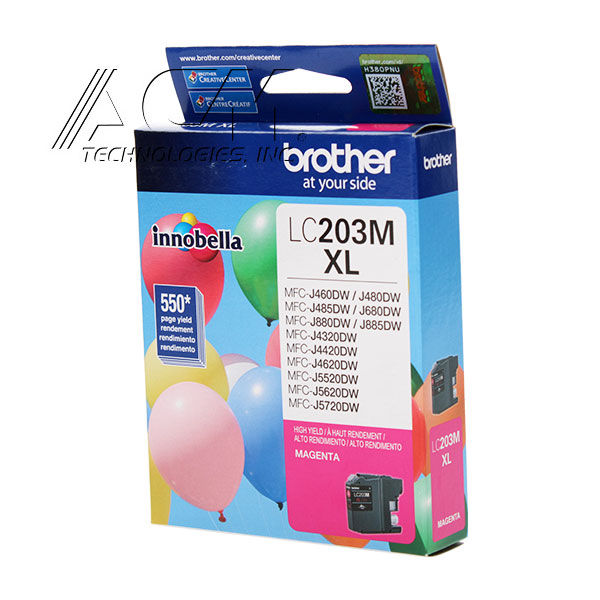 Genuine Brother LC203M Magenta single cartridge; packaging may vary