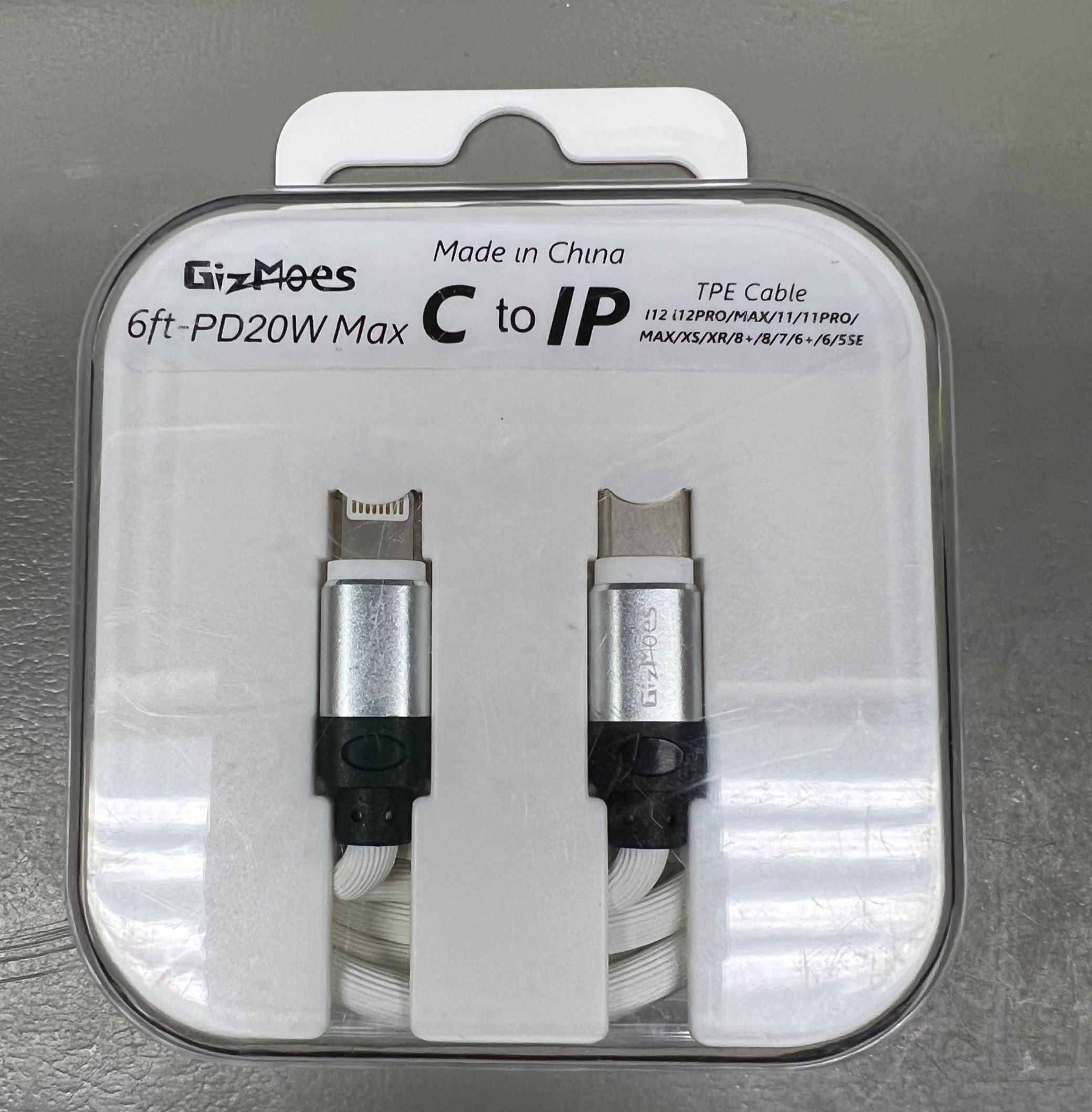 6FT 20W Lightning Cable C to IP