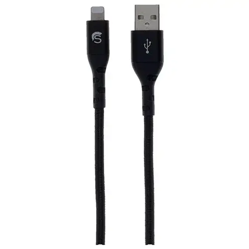 Lightning To USB-A Braided Cable - 10ft - Black Kevlar Lightning To USB-A Braide