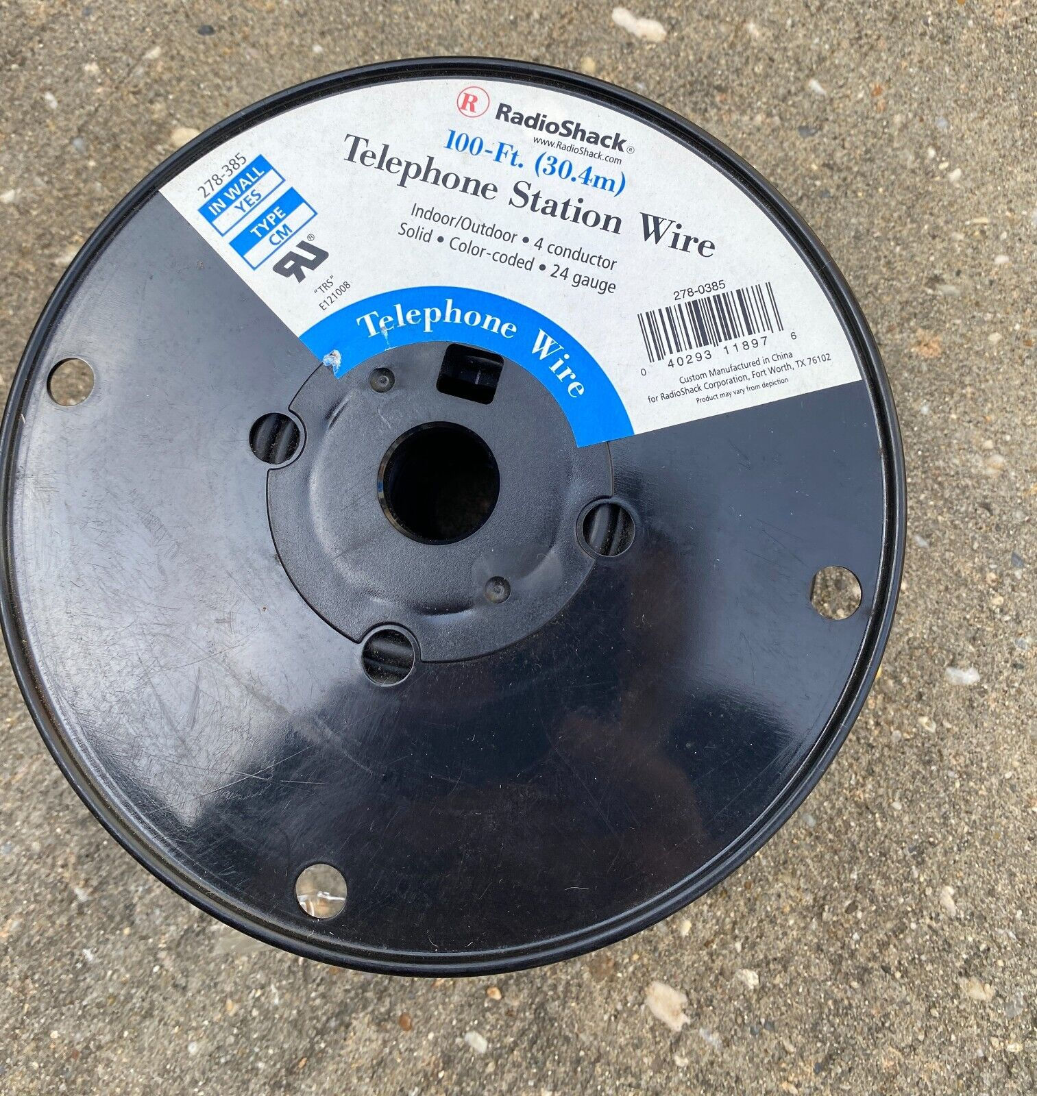 Radio Shack Telephone Station Wire 4 Conductor 24 Gauge Solid Color Coded Spool