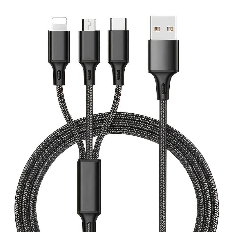 3 IN 1 USB Cable Charger and Sync-Black