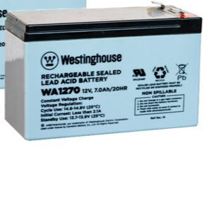 Westinghouse WA1270 12 Volt 7Amp F1 Terminal Sealed Lead Acid Rechargeable