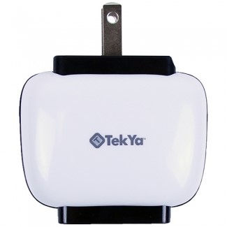 Tekya Dual USB 2 Amp Ac Travel Charger Head - Large Packaging