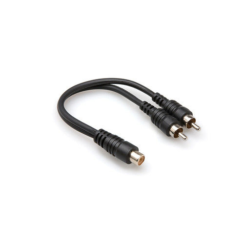 Hosa YRA-105 Female RCA to Dual Male RCA Y-Cable