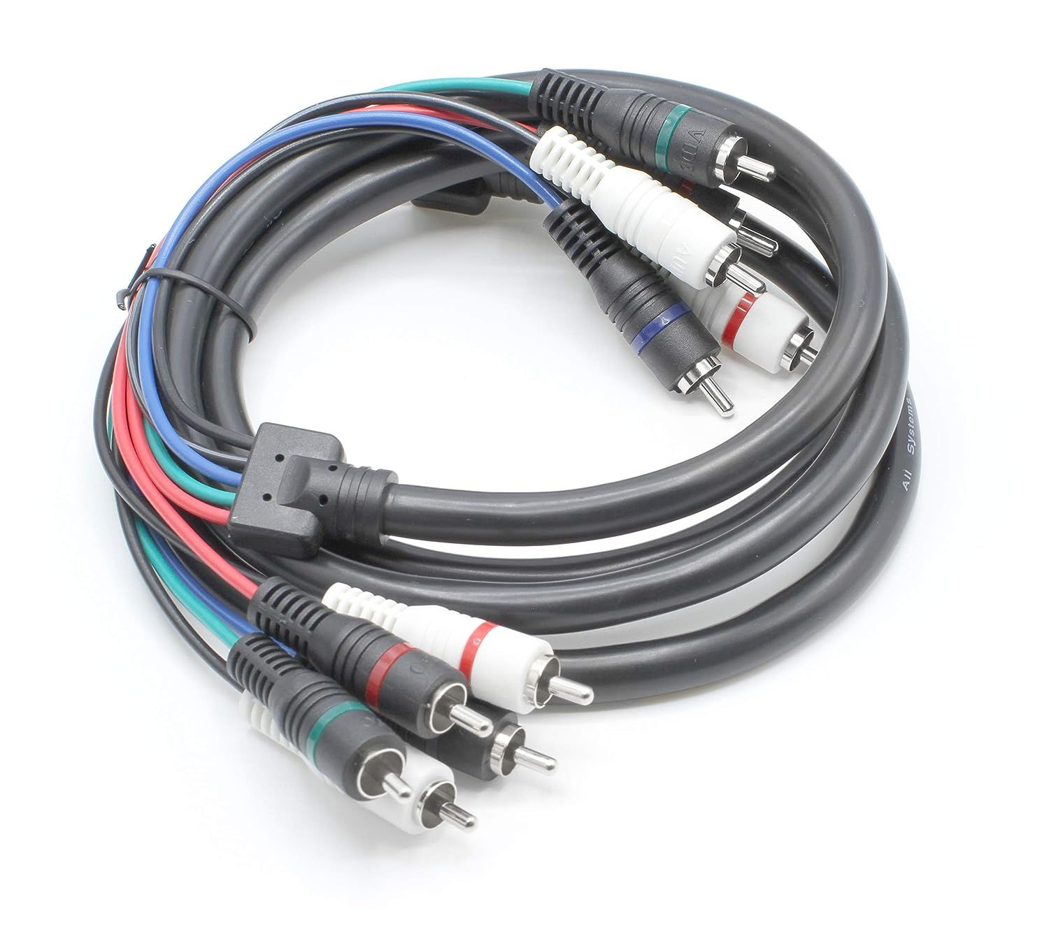 12 Feet - 5 RCA Component Video Cable with Audio Composite Cables - 5 Part Compo