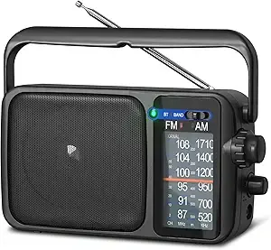 AM FM Radio, Bluetooth Portable AM FM Transistor Radio