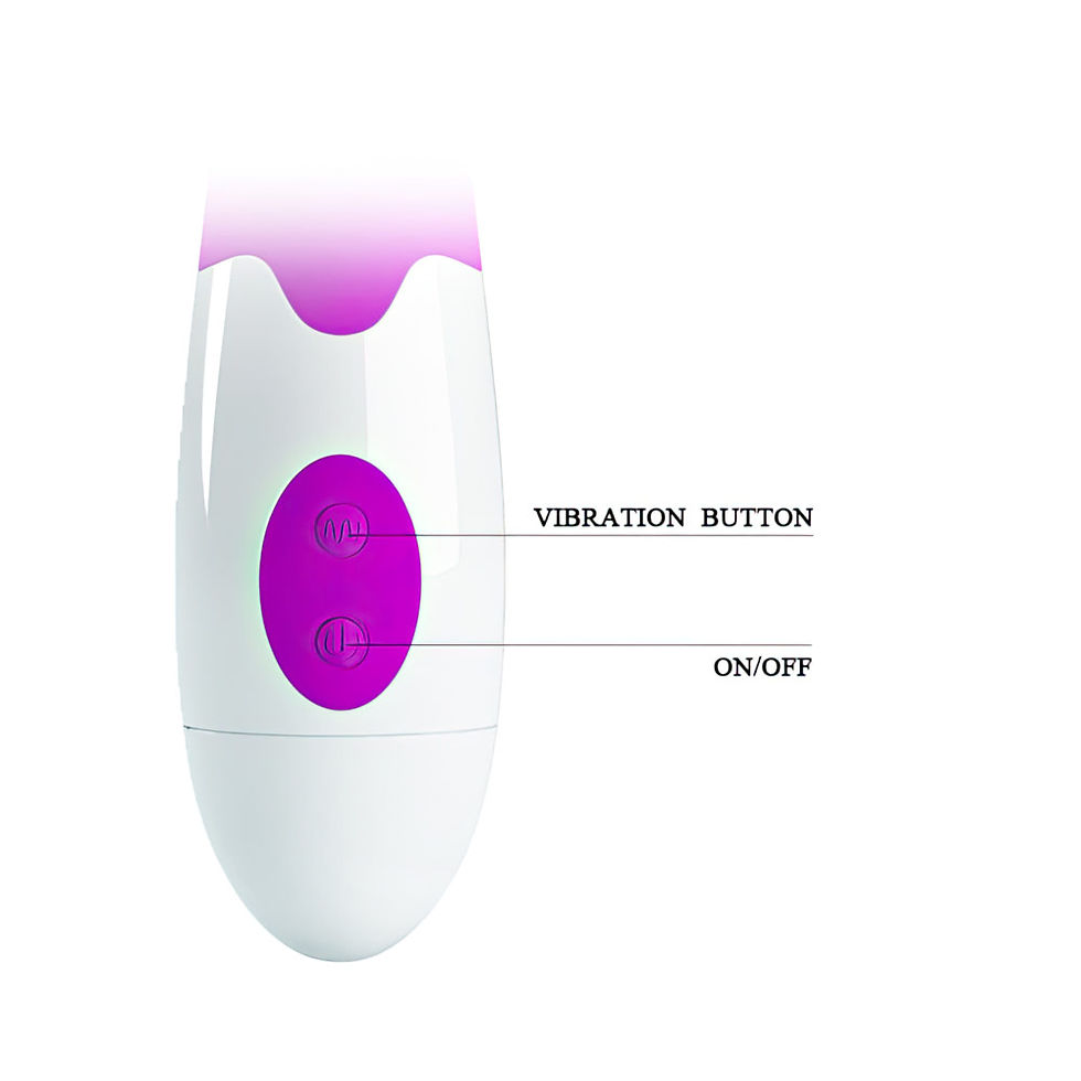 Miniatura: Vibrador Com Estimulador De Clitóris Alvis 30 Modos de Vibração - Pretty Love