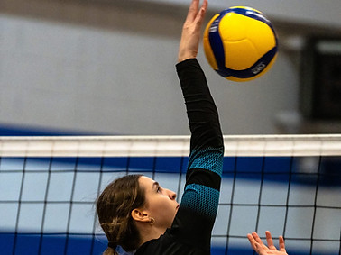 volleyball player spiking ball