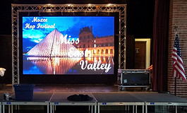LED video screen at pageant