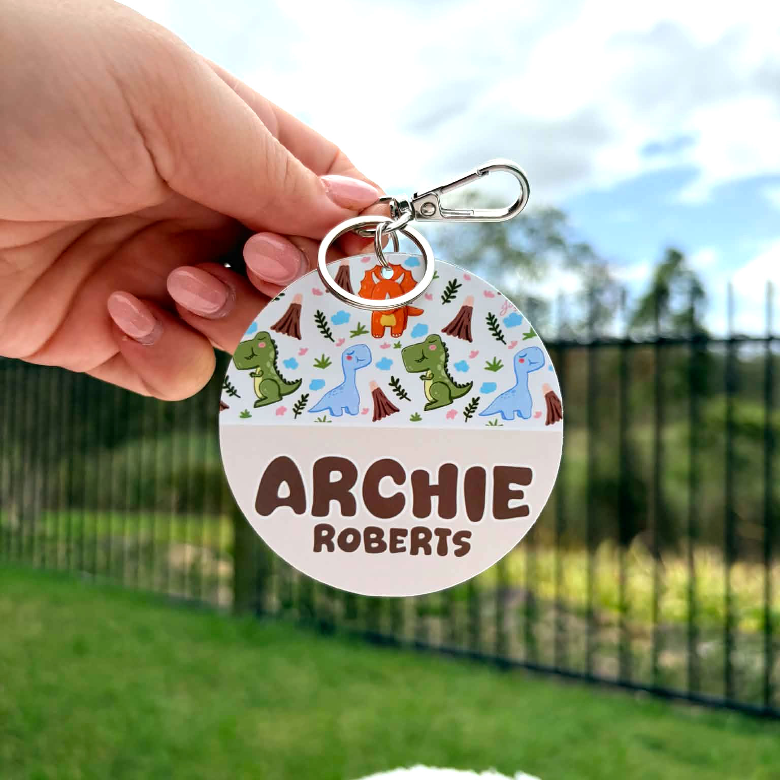 Dinosaurs Name Keyring (Half)