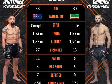 Pronostic UFC 308 : Profitez de ce bonus de 15 € offerts sans dépôt pour miser sur les grosses cotes de Whittaker vs Chimaev !