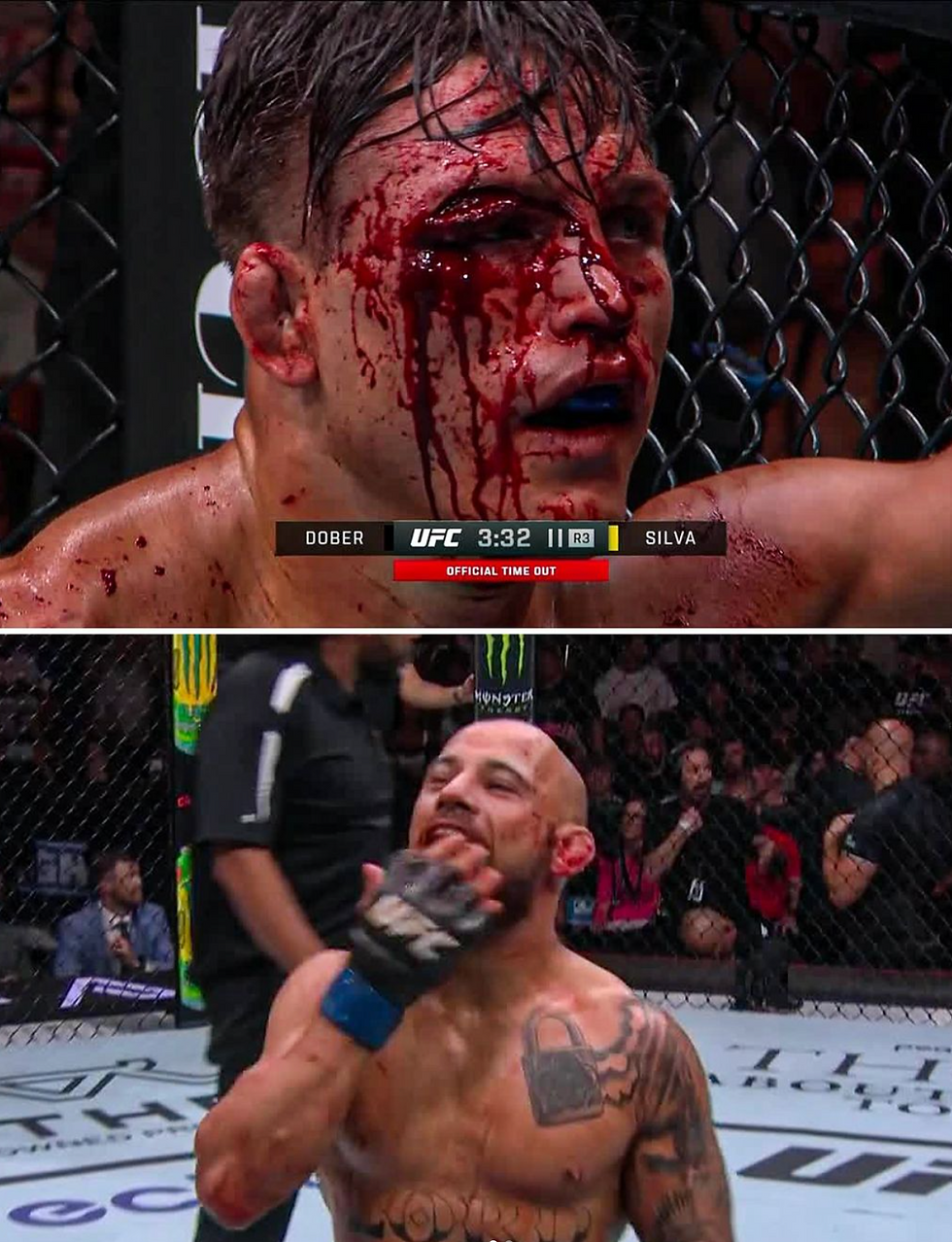 le combat entre Silva et Dober a été sanglant !