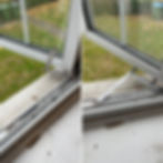 Broken window hinge