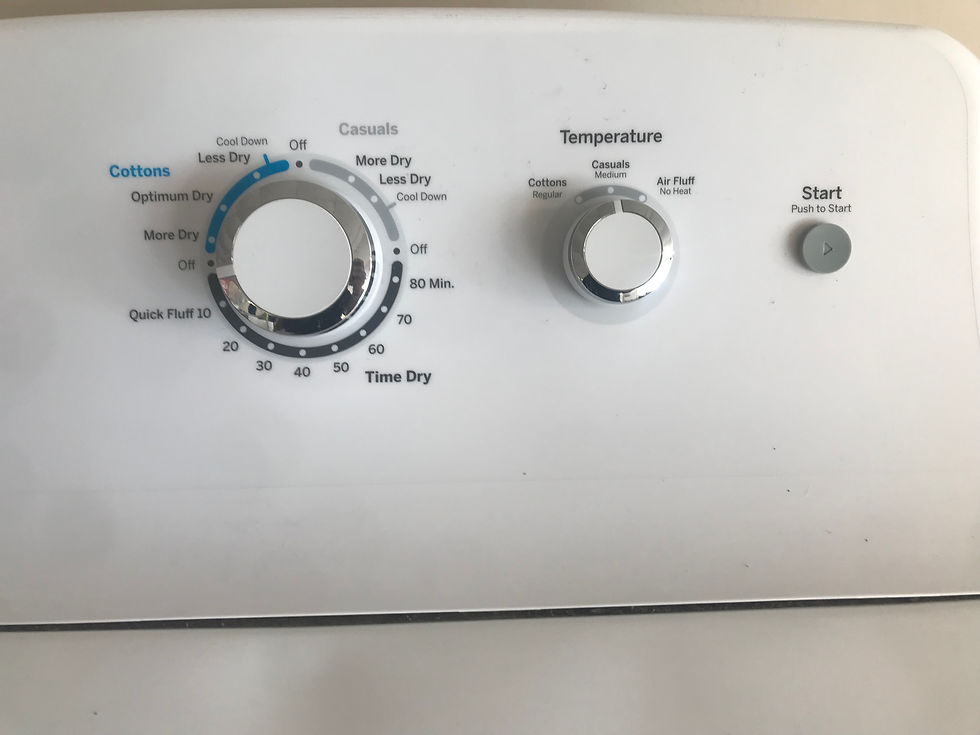 Thumbnail: White GE dryer cycle options