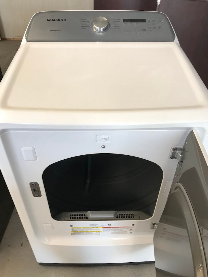 Thumbnail: White Samsung Gas Dryer front view with door open