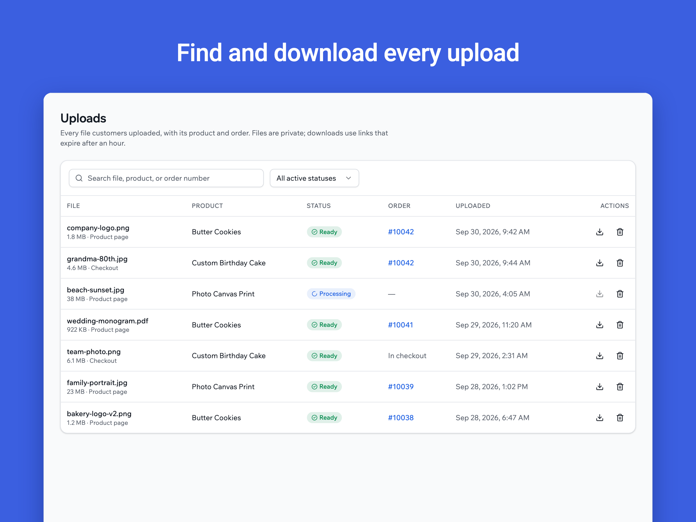 Store Order Files screenshot 7