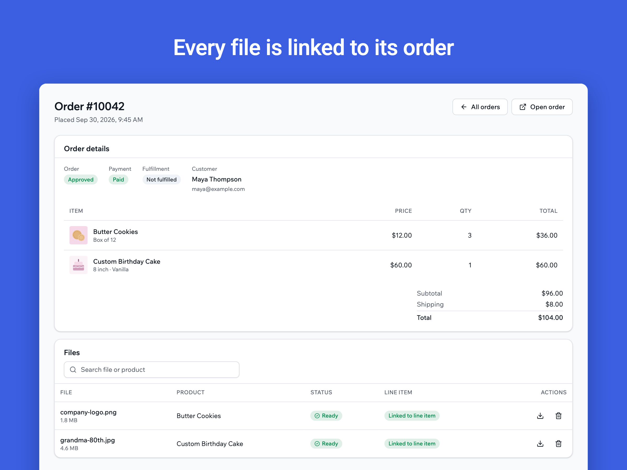 Store Order Files screenshot 6