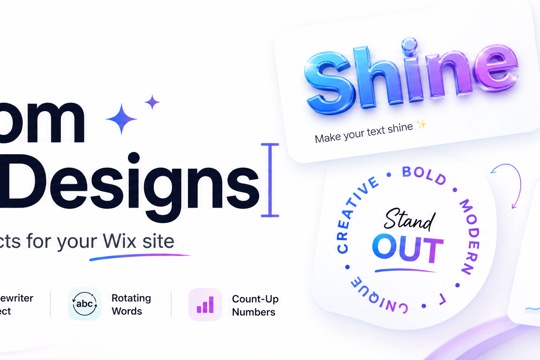 Custom text designs banner