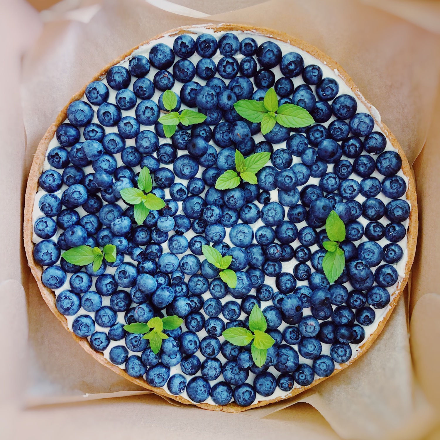 Tarta z kremem budyniowym lub mascarpone i owocami sezonowymi, 1 kg