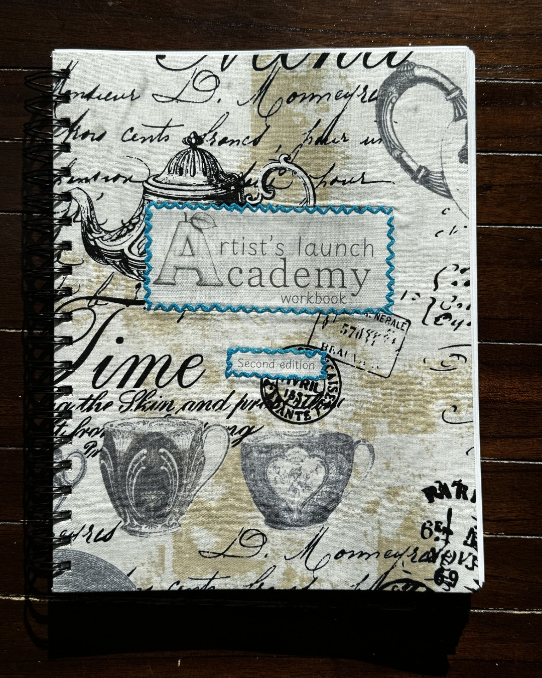 Antique Tea with Blue Thread