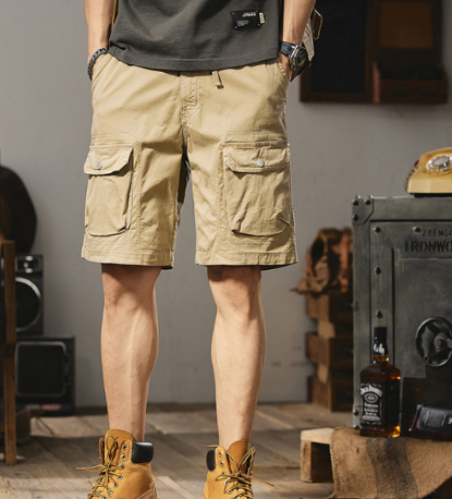 Thumbnail: Men's Casual Cargo Shorts with Multiple Pockets