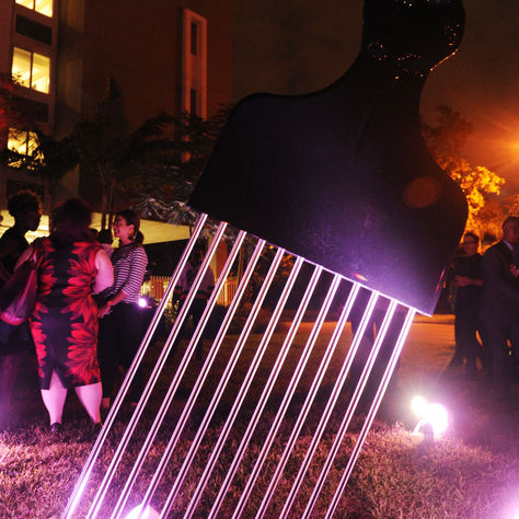 “All Power to All People” sculpture on display at Adrienne Arsht Center