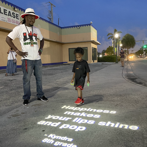 Opa-Locka Light District illuminates voices of local residents by displaying short poems
