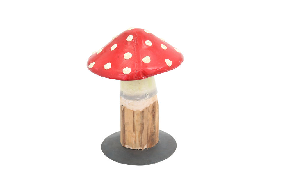 Small Wood and Metal Toadstool