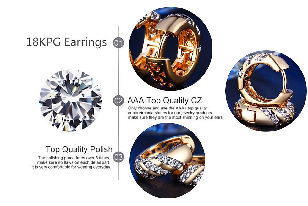 Thumbnail: Round 18K Gold Filled Hoop Earrings