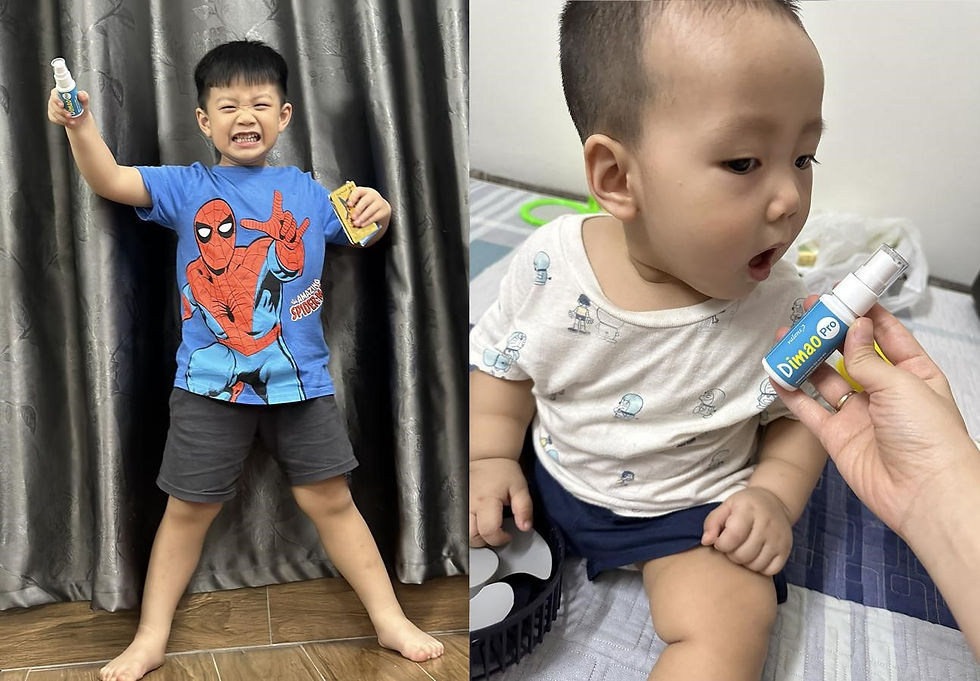 2 em bé thích bổ sung Dimao Pro