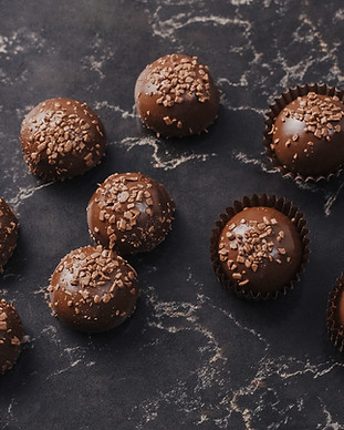 Truffes au chocolat rond