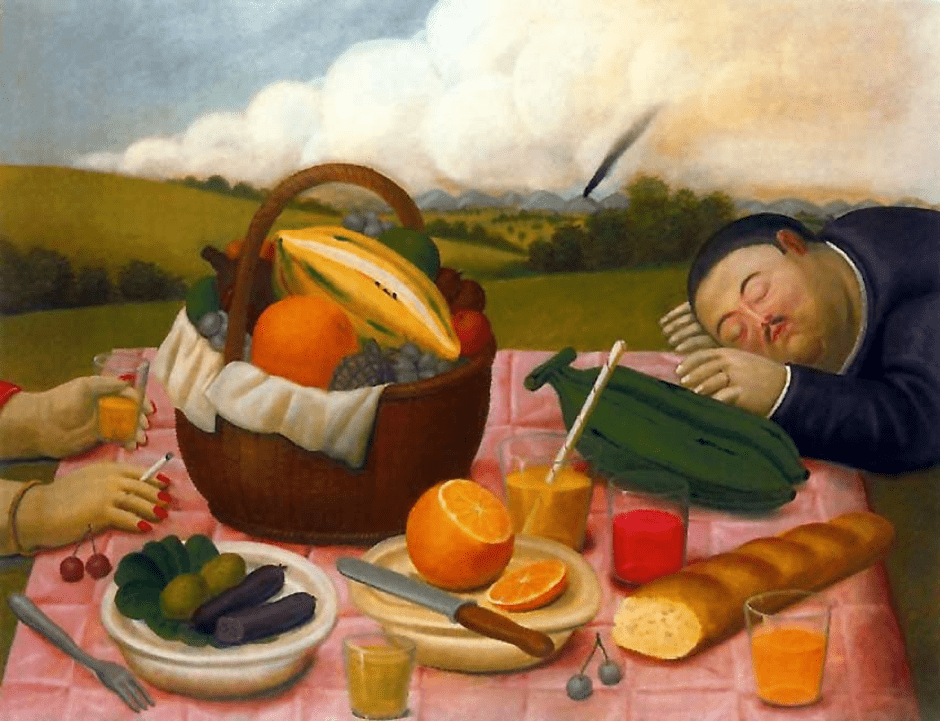 Fernando Botero, Picnic (or Comida Campestre), 1989