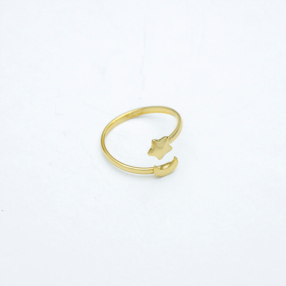 Miniatura: MY 13015 - Anillo Luna y Estrella Ajustable