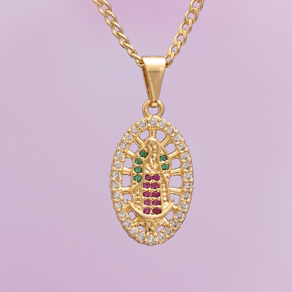 MY 23146-COLORES - D Virgen Guadalupe Swarovski Med