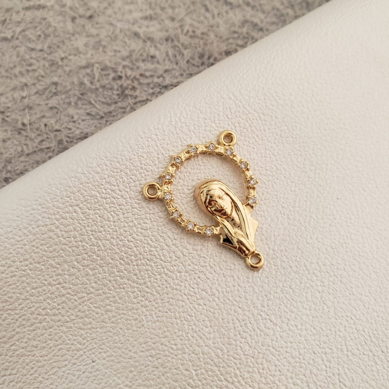 23555-CRISTAL - Crucero Virgen Con Circonias