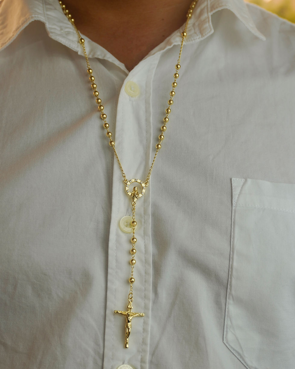 Miniatura: 94034-VERDE - Rosario Hombre 65 cms 4 mm Verde