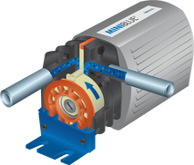 Miniblue showing rotary diaphragm technology