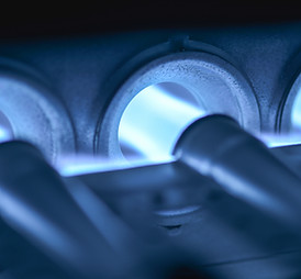 Gas Furnace Flames