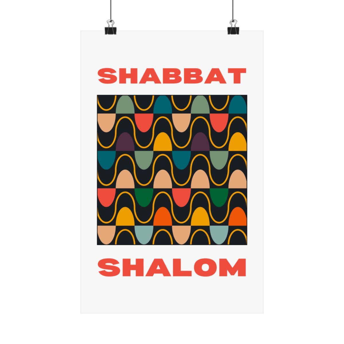 TGIF Shabbat Shalom Poster | Bauhaus Style