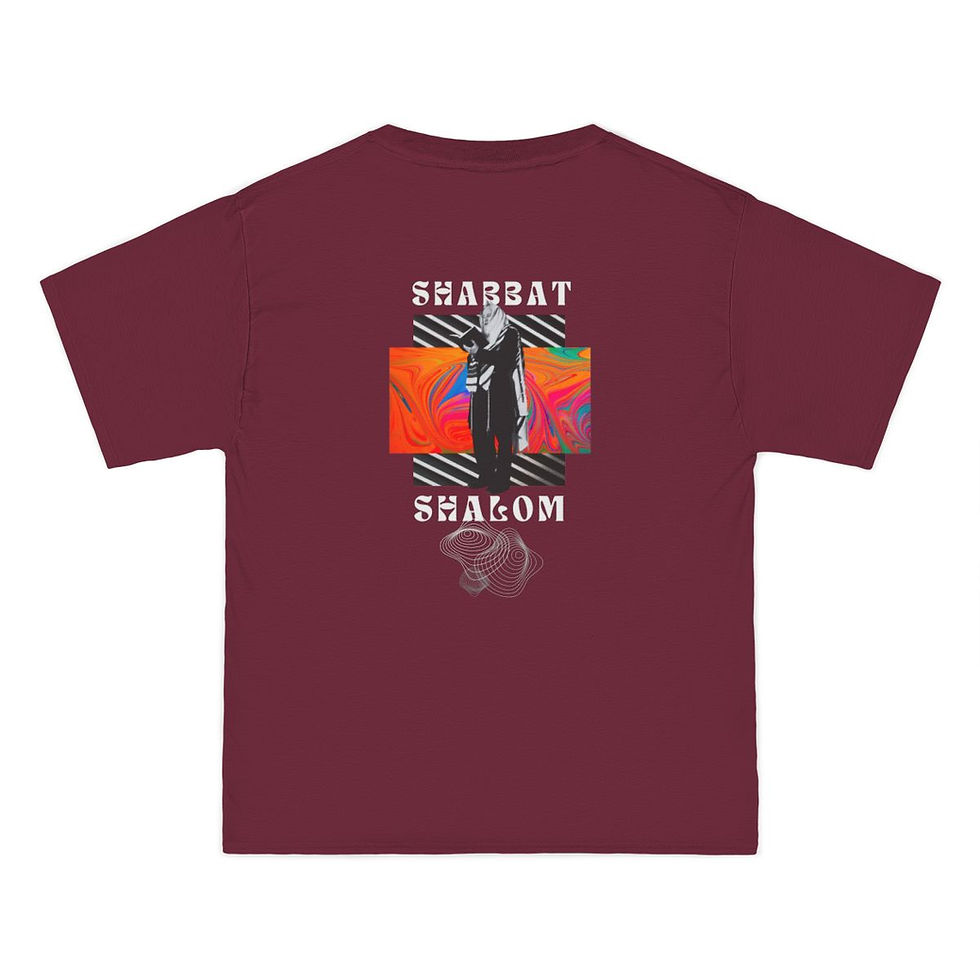 Thumbnail: Shabbat Shalom Graphic Tee | Orange Rebbe | Unisex Short Sleeve T-Shirt