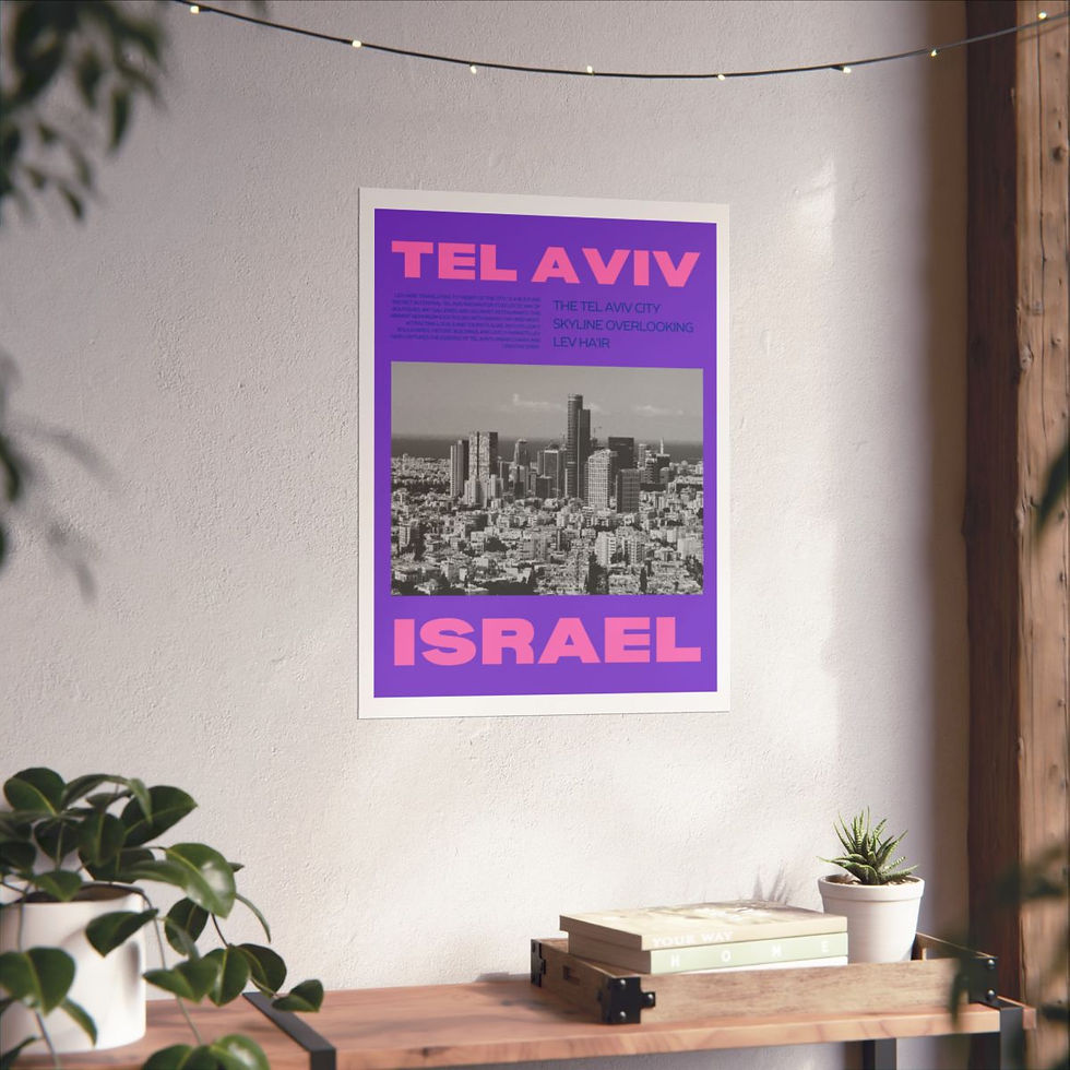 Thumbnail: Tel Aviv City Print Poster | Lev Ha'ir City Skyline