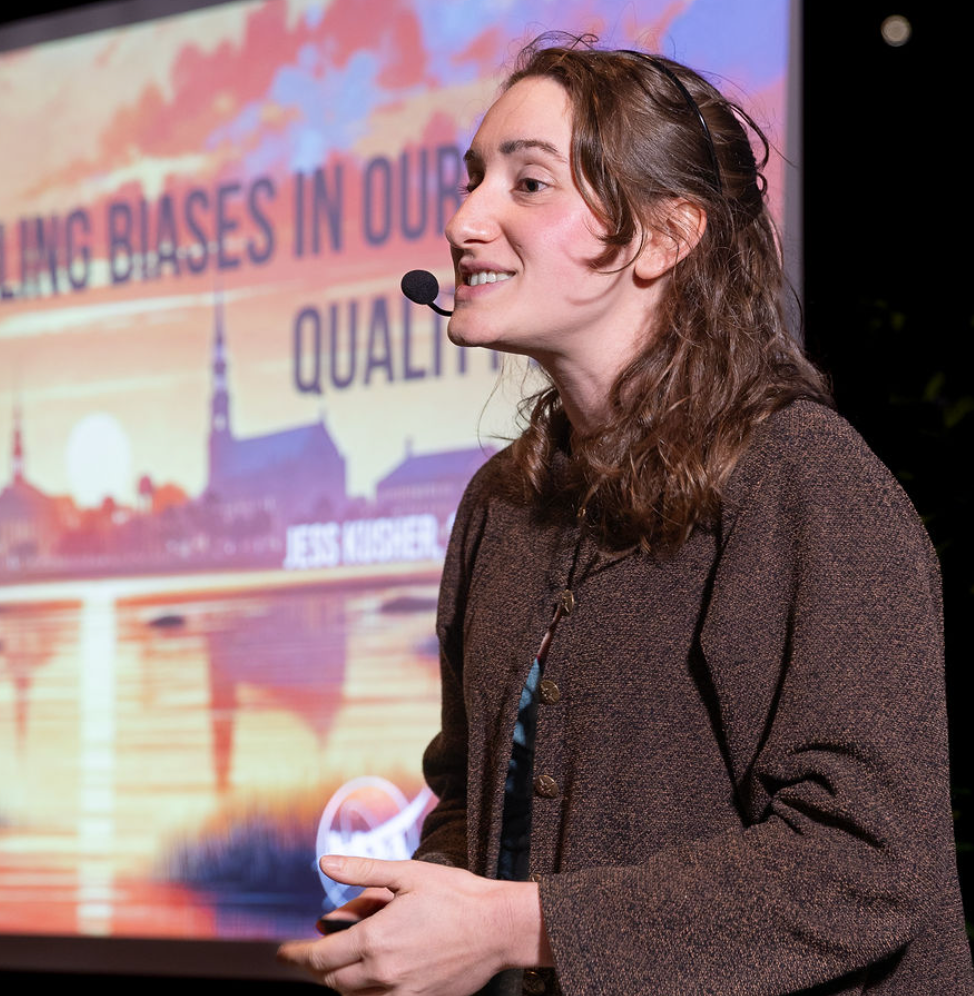 Scientist, Jess Kusher, talking about Charleston Water Quality