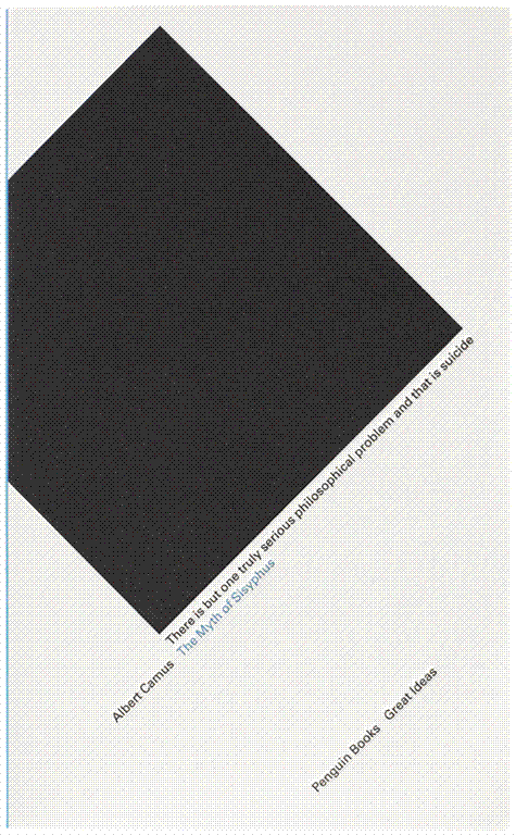 Cover of Albert Camus’s The Myth of Sisyphus, published as part of Penguin’s Great Ideas series.