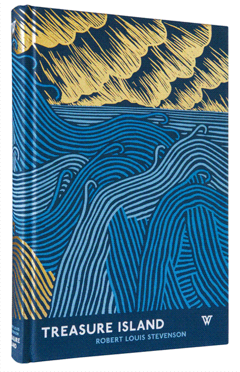 Cover and spine for Treasure Island, published by White’s Books. Illustrated by Stanley Donwood.