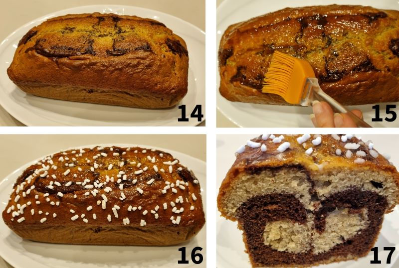 Plumcake con cuore al cioccolato senza burro procedimento 3 di 3
